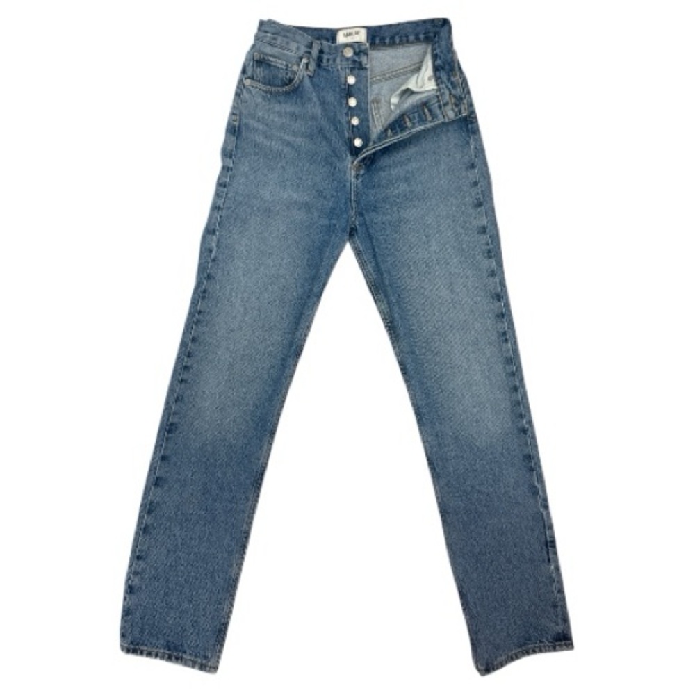 AGOLDE 90's Pinch Waist High Rise Straight Jeans in Navigate Size 24 Button Fly - Picture 4 of 16